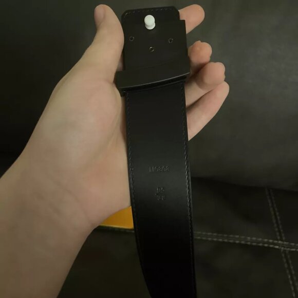 Louis Vuitton Belt Black Graphite Damier Belt Size M95/38 - Picture 3 of 5